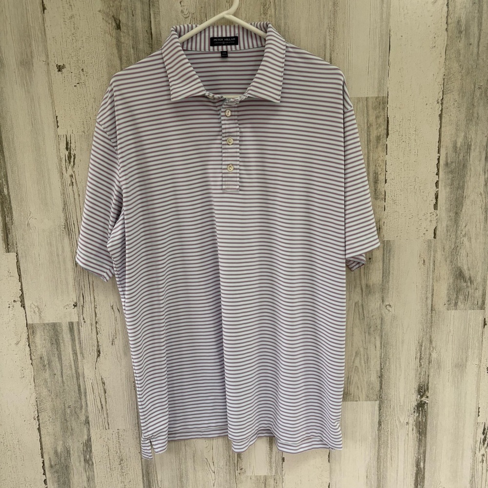 Peter Millar Crown Crafted 4 Button Polo Style Shirt Short Sleeve